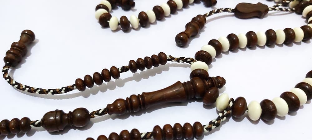 Bongossi wood & camel bones rosary