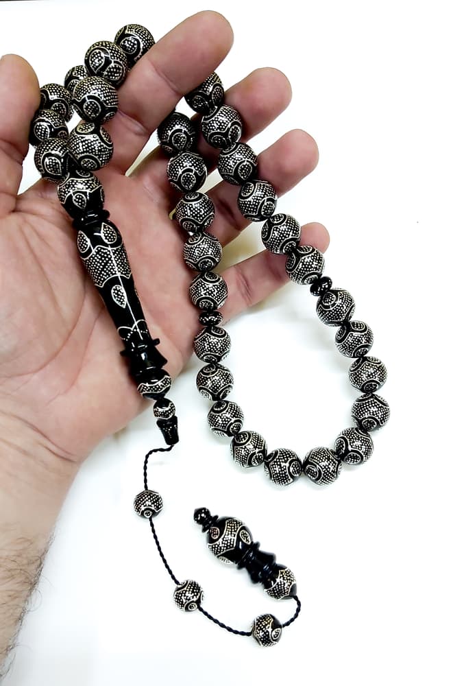 Red Sea Black Coral (yusr) rosary 16 mm 