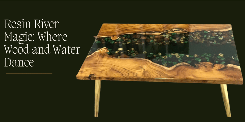Handmade Resin River Table