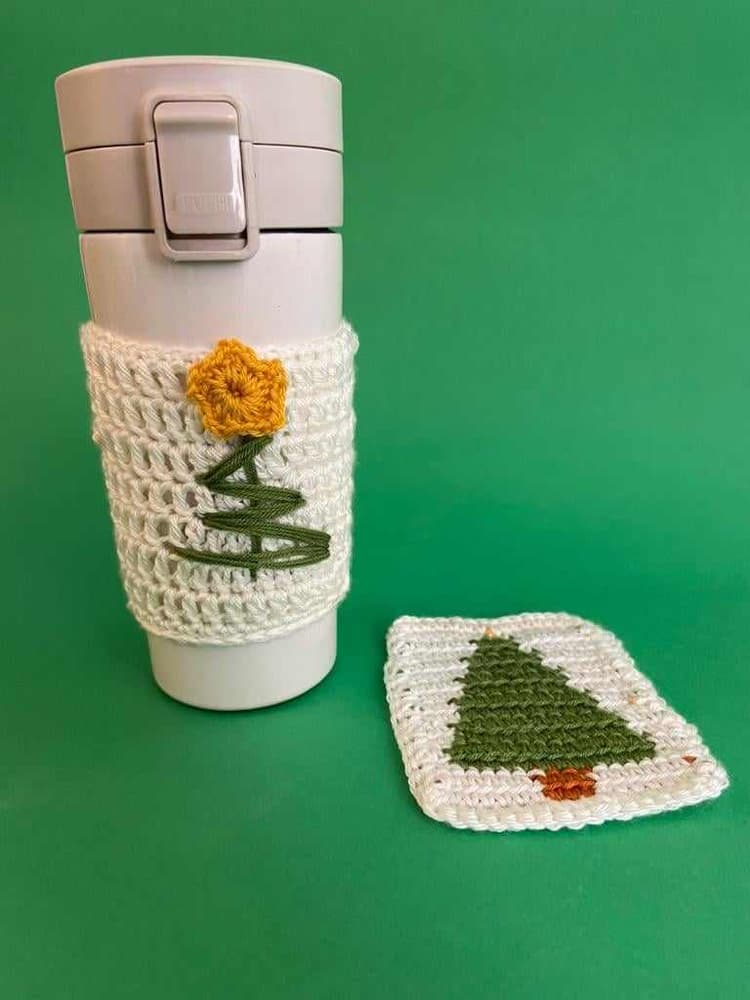 christmas tree coaster&cover mug