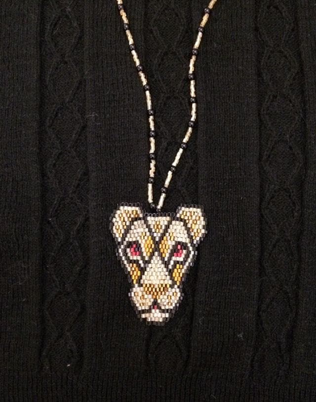 Tiger beaded pendant 