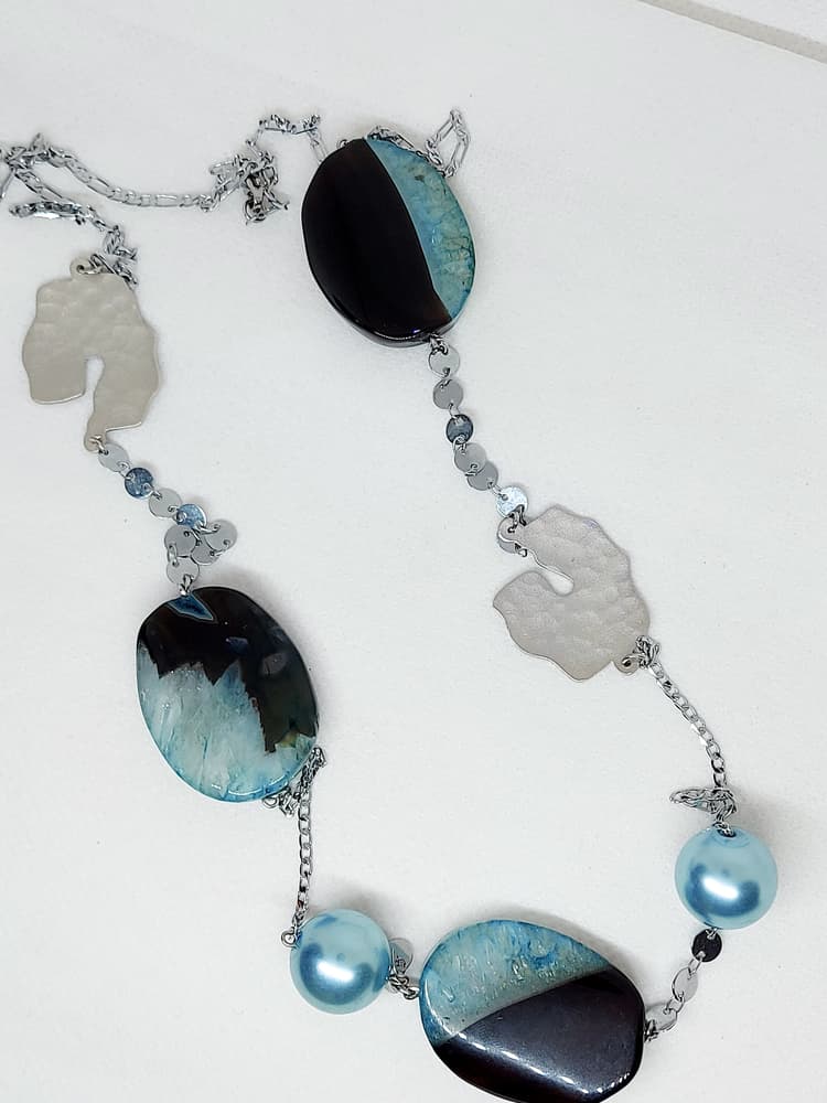 Agate stone necklace code 2