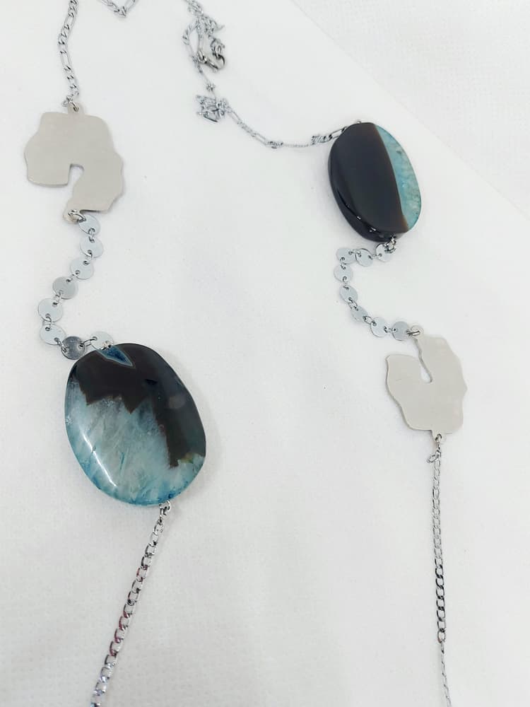 Agate stone necklace code 2