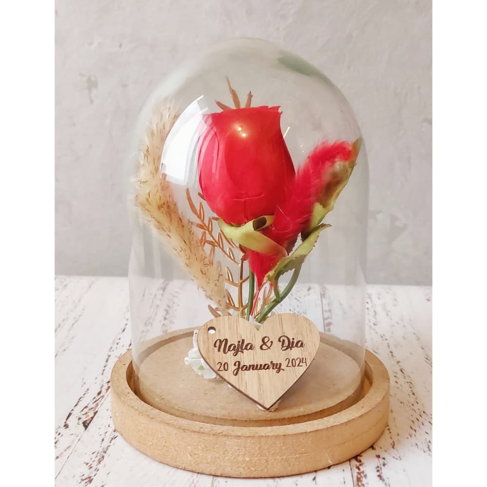 Personalized Valentine Dome Red