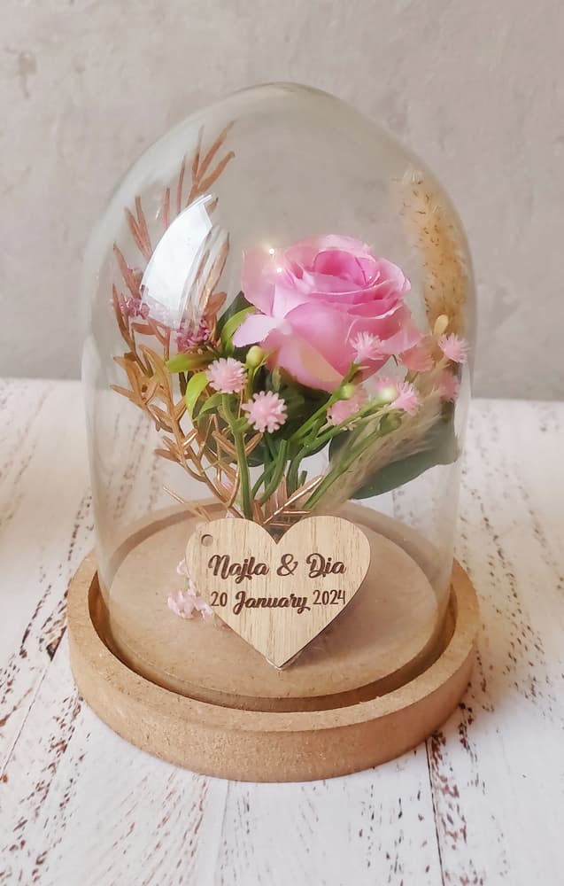 Personalized Valentine Dome Pink