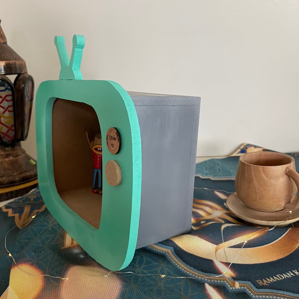 3D Tv wood bogy and tamtam handmade 