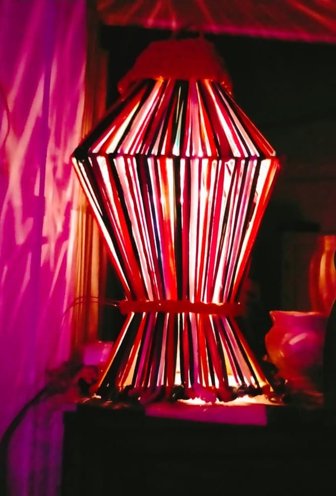 Handmade multi colored lantern 