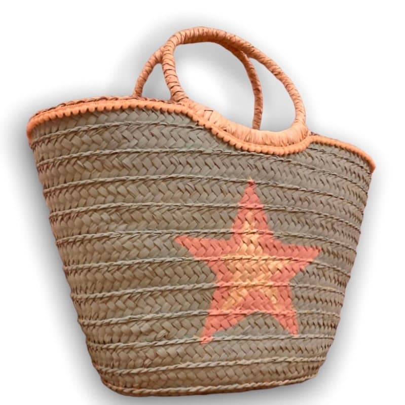 Superstar straw beach bag